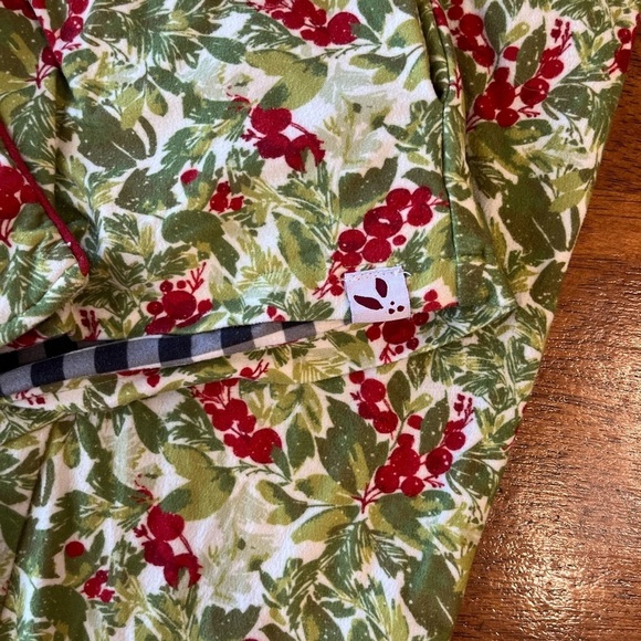 SweetHoney red green 2 piece button up pajamas - Picture 7 of 8